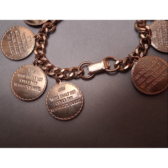 Vintage Ten Commandments Bracelet Dangle Charms - Picture 6 of 6
